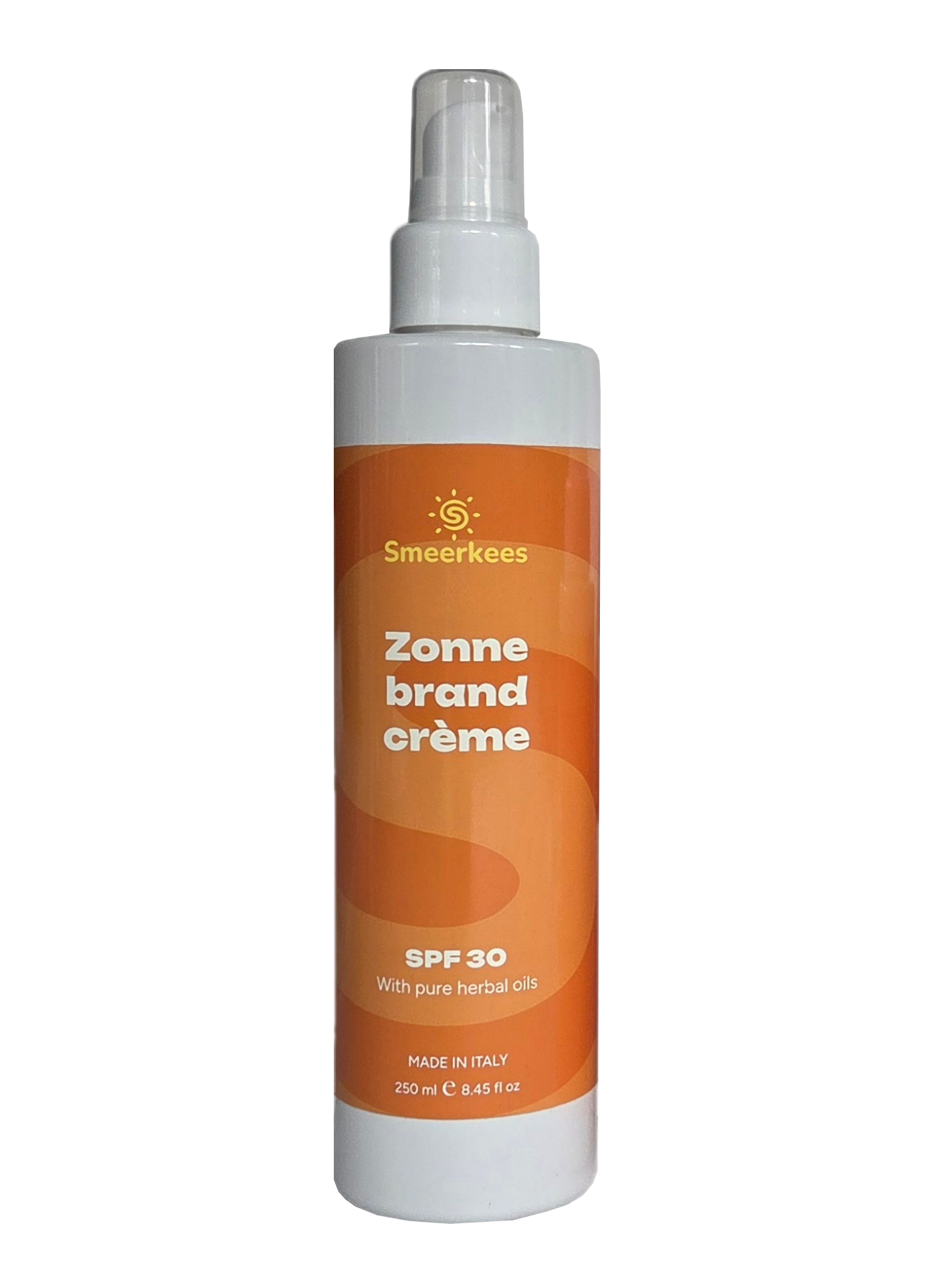 Smeerkees zonnebrand 250 ml met pomp dispenser SPF bescherming voor buitengebruik