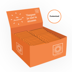 400 Zonnebrandcrème sachets van Smeerkees Zonnebrandcrème.